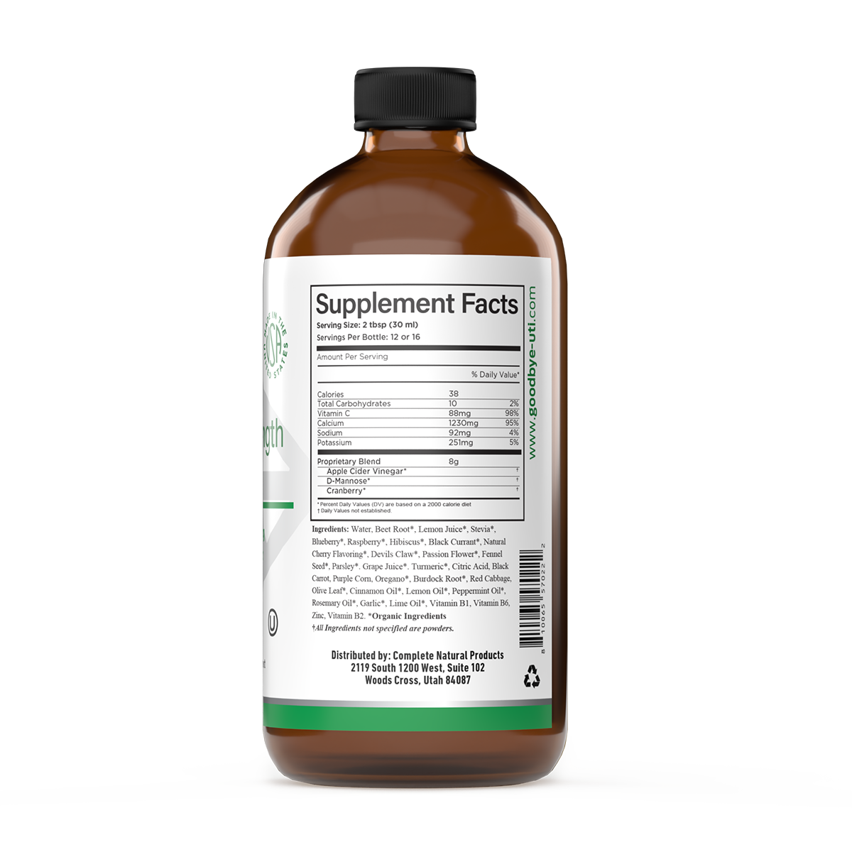 Extra Strength Urinary Support Liquid – 12 oz & 16 oz