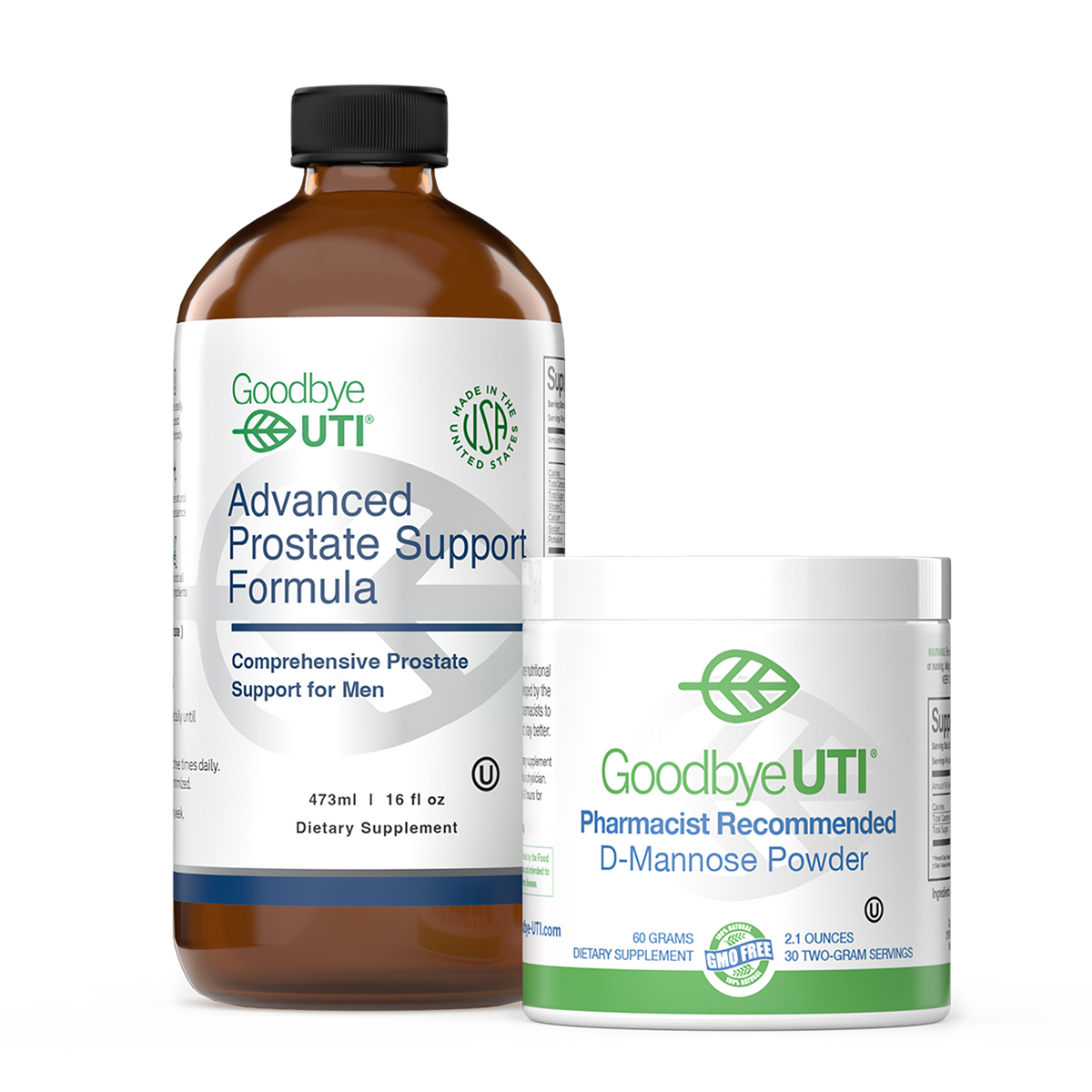 Men's Prostate Support Kit - 16oz Advanced Formula + D-Mannose Powder