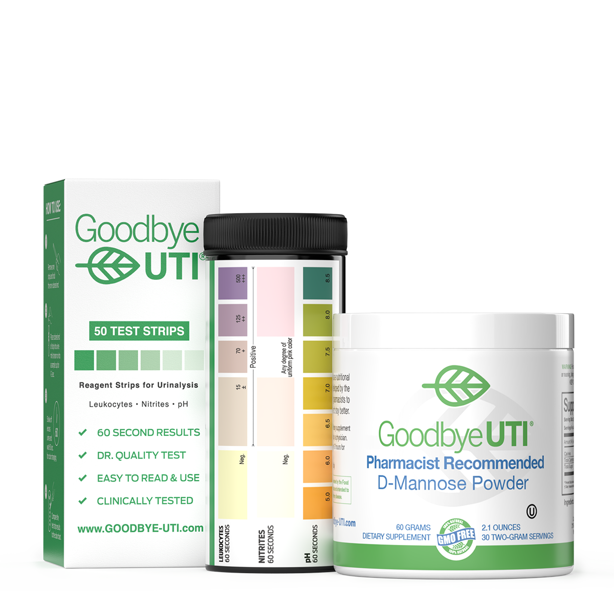 Test & Support Kit – At-Home Urinary Health Test + D-Mannose