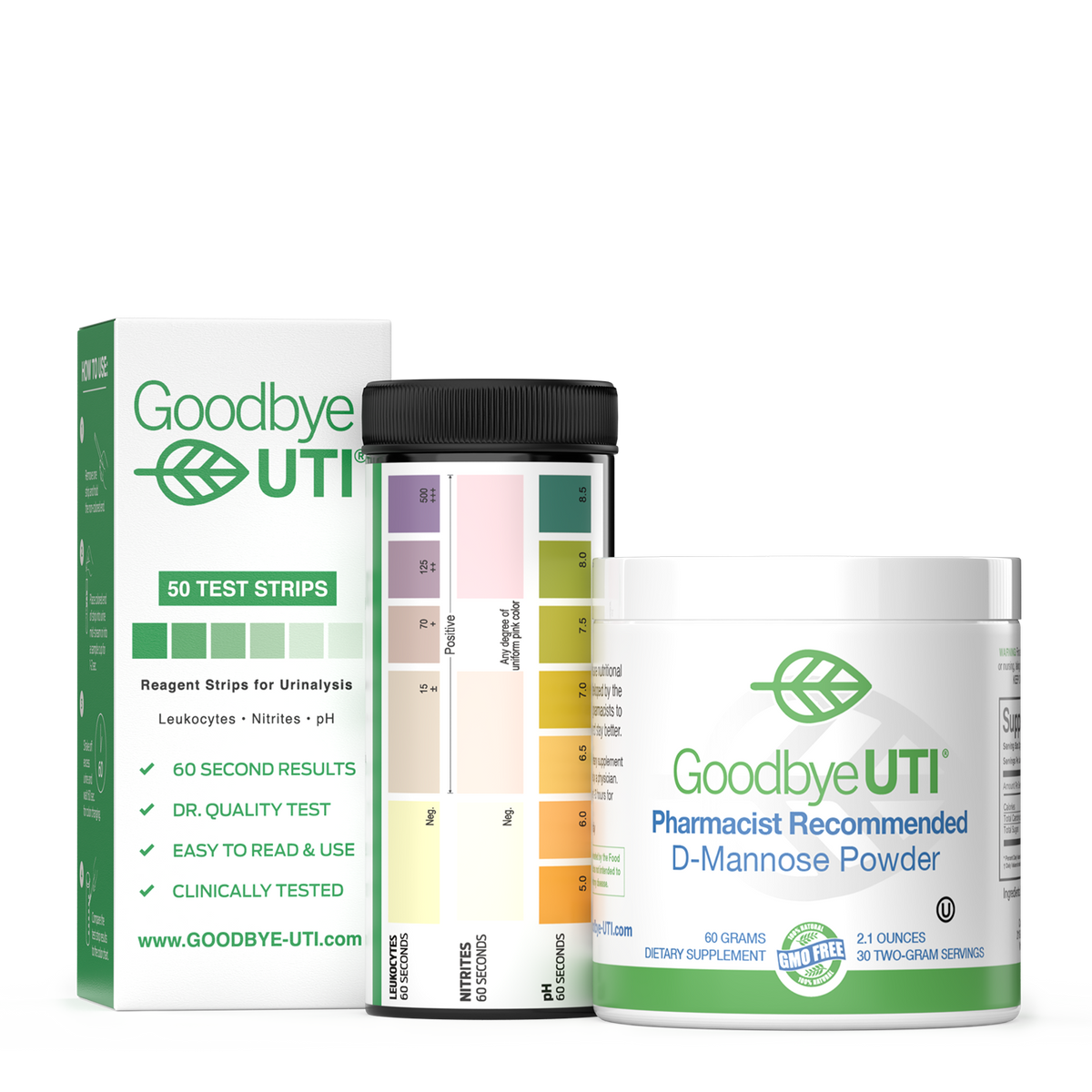 Test & Support Kit – At-Home Urinary Health Test + D-Mannose