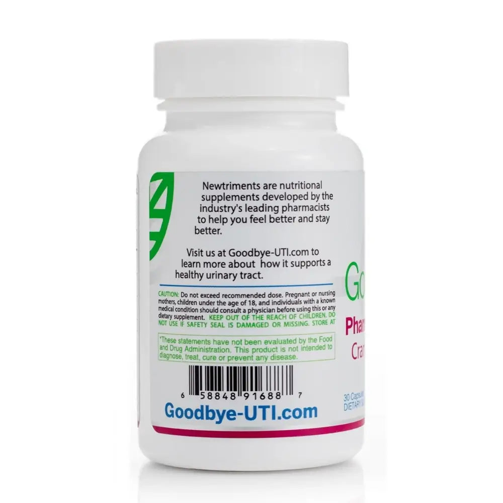 Goodbye UTI Cranberry Plus Capsules- 36 mg. PAC- 30 Capsules
